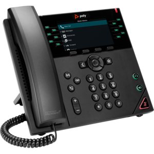 Poly VVX 450 IP Phone - Corded - Corded - Wall Mountable, Desktop - Black - VoIP - 4.3"" - 2 x Network (RJ-45) - PoE Ports