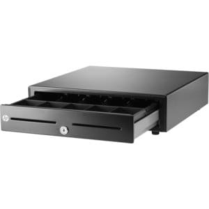 HP Cash Drawer - 2 Media Slot - 3 Lock Position - Printer Driven - Black - 4.30" (109.22 mm) Height x 16.30" (414.02 mm) W