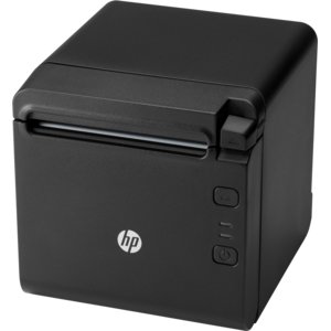 HP Desktop Direct Thermal Printer - Monochrome - Receipt Print - USB - Serial - With Cutter - Black - 9.84 in/s (250 mm/s)