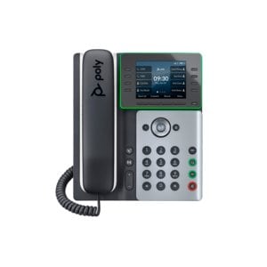 Poly Edge E350 IP Phone - Corded - Corded/Cordless - Wi-Fi, Bluetooth - Desktop, Wall Mountable - Black - VoIP - IEEE 802.