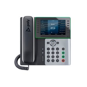 Poly Edge E550 IP Phone - Corded - Corded - NFC, Wi-Fi, Bluetooth - Desktop - VoIP - IEEE 802.11a/b/g/n - 2 x Network (RJ-