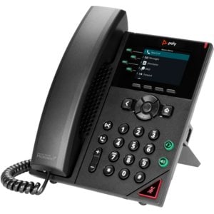 Poly VVX 250 IP Phone - Corded - Corded - Desktop, Wall Mountable - Black - VoIP - 2 x Network (RJ-45) - PoE Ports