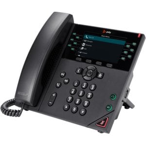 Poly VVX 450 IP Phone - Corded - Corded - Wall Mountable, Desktop - Black - VoIP - 4.3"" - 2 x Network (RJ-45) - PoE Ports