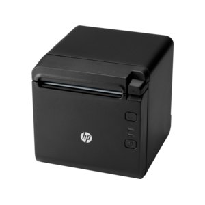 HP Desktop Direct Thermal Printer - Monochrome - Receipt Print - USB - Serial - With Cutter - Black - 9.84 in/s (250 mm/s)