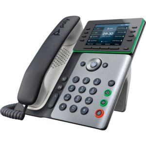 Poly Edge E350 IP Phone - Corded - Corded/Cordless - Wi-Fi, Bluetooth - Desktop, Wall Mountable - Black - VoIP - IEEE 802.