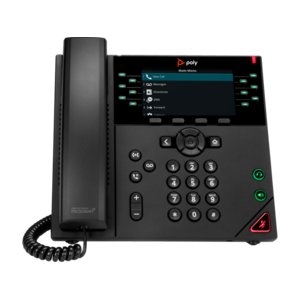 Poly VVX 450 IP Phone - Corded - Corded - Wall Mountable, Desktop - Black - VoIP - 4.3"" - 2 x Network (RJ-45) - PoE Ports