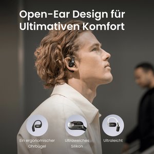 OpenFit Open-Ear True Wireless Earbuds Black