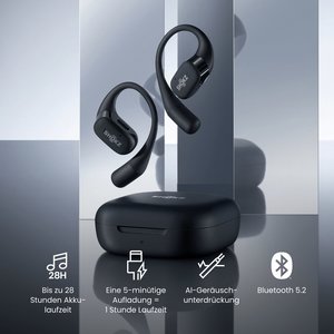 OpenFit Open-Ear True Wireless Earbuds Black