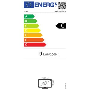 EIZO FlexScan S1934H-BK. Bildschirmdiagonale: 48,3 cm (19"), Display-Auflösung: 1280 x 1024 Pixel, HD-Typ: SXGA, Bildschir