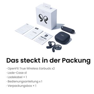 OpenFit Open-Ear True Wireless Earbuds Black