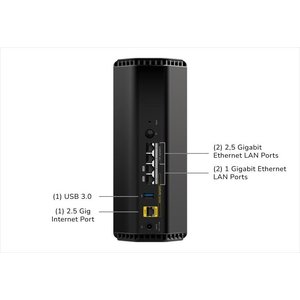 Netgear Nighthawk RS300 Wi-Fi 7 IEEE 802.11be Ethernet Drahtlos Router - Triband - 2,40 GHz ISM-Band - 6 GHz UNII-Band - 4