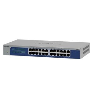 GS524-300EUS, 24-Port Gigabit Unmanaged Ethernet Switch, Desktop Desktop oder Rackmontage-Metallgehäuse, lüfterlos 