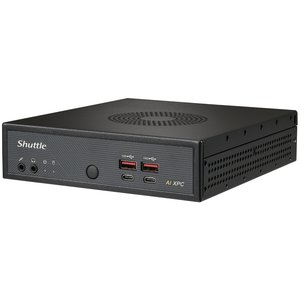 Shuttle Slim AI PC DN11H5 Intel Core Ultra 5 125H, Intel Arc graphics, 2xHDMI, 2x DP, 4x 2.5Gbit LAN, VESA, 24/7 Dauerbetr