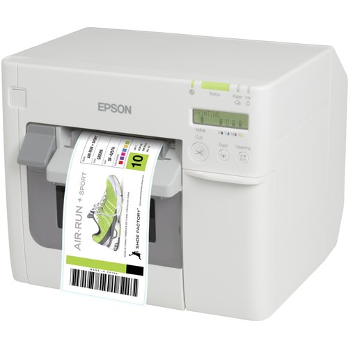 Epson ColorWorks TM-C3500 Desktop - Etikettendruck - Ethernet - USB  - Weiß - 103 mm/s Monodruck - inklusive Cutter, Netzk
