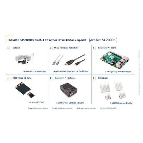 RASPBERRY PI 4B 4GB ARMOR FULL KIT