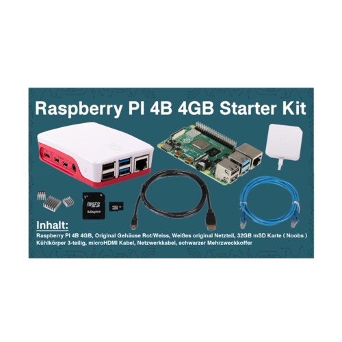 RASPBERRY PI4B-4GB FULL KIT WITH CASE