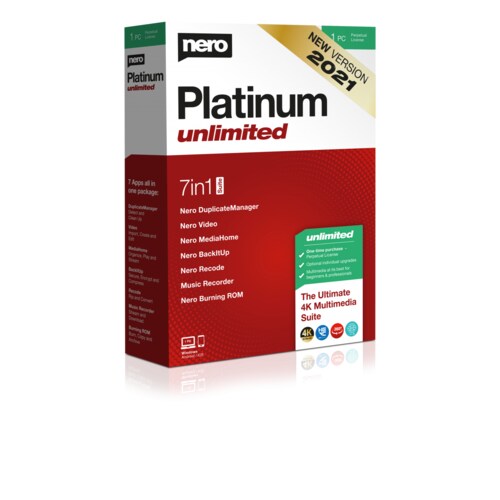 NERO PLATINUM UNLIMITED 1 USER ESD