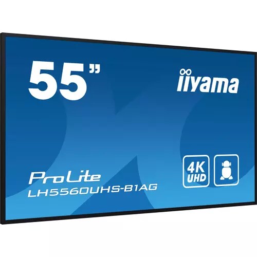 iiyama ProLite LH5560UHS-B1AG 1386,84 mm 4K UHD LCD Digital-Signage-Display - 24 Stunden/7 Tage Betrieb - Vertical-Alignme