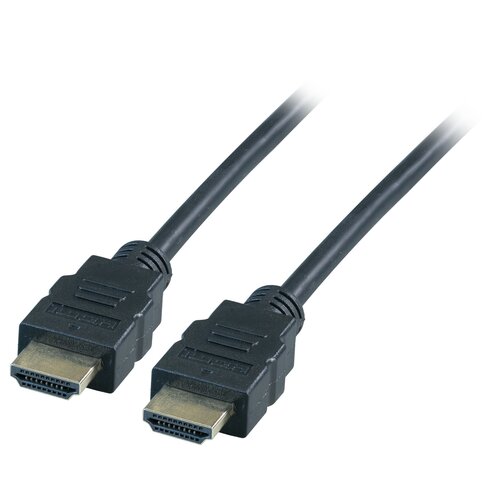 HighSpeed HDMI Kabel with Ethernet 4K30Hz, A-A St-St, 1m, schwarz
