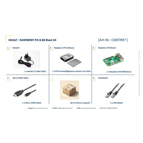 RASPBERRY PI5 8GB BLACK KIT