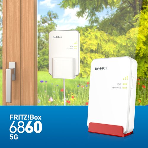 NEU: FRITZ!Box 6860 5G
High-Speed-Internet über 5G für den Innen-und Außeneinsatz