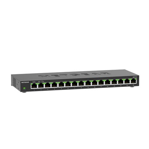 Netgear Business GS316v3 16 Anschlüsse Ethernet-Switch - Gigabit-Ethernet, Fast Ethernet - 10/100/1000Base-T - 2 Unterstüt