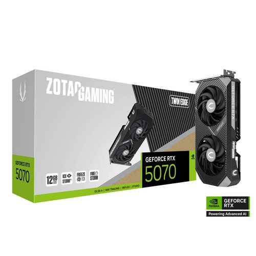 Zotac NVIDIA GeForce RTX 5070 Grafikkarte - 12 GB GDDR7 - 7680 x 4320 - 2,51 GHz Core - 192 Bit Busbreite - PCI Express 5.