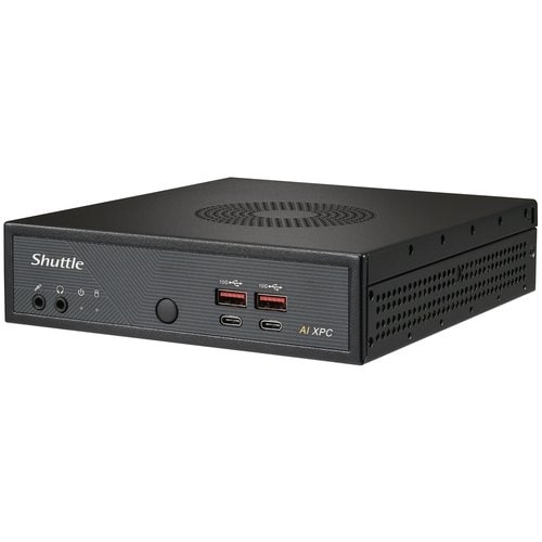 Shuttle Slim AI PC DN11H7 Intel Core Ultra 7 155H, Intel Arc graphics, 2xHDMI, 2x DP, 4x 2.5Gbit LAN, VESA, 24/7 Dauerbetr