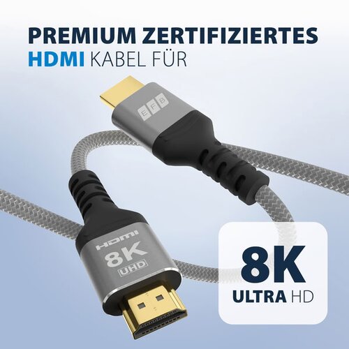EFB Elektronik HDMI-21-00004. Kabellänge: 3 m, Anschluss 1: HDMI Typ A (Standard), Steckverbinder 1 Geschlecht: Stecker, A