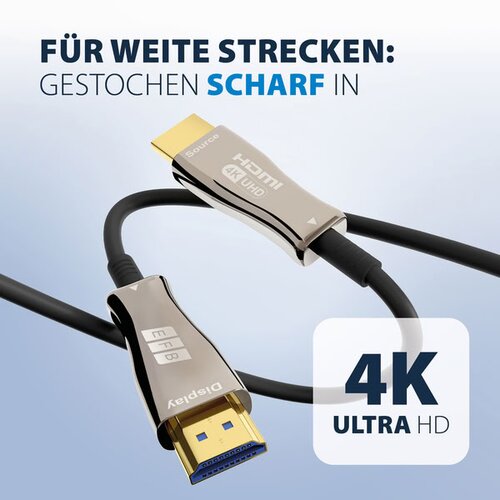30M HDMI CABLE 4K AOC AKTIV BK 4K60HZ 18 GBIT/S FIBER OPTIC
