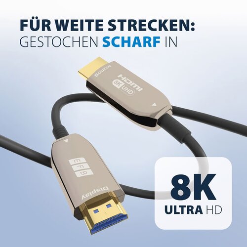 10M HDMI CABLE 8K AOC AKTIV BK 8K60HZ 48GBIT/S FIBER OPTIC