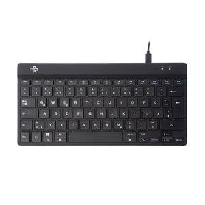 R-Go Tools Ergonomische Tastatur R-Go Compact Break, kompakte Tastatur mit Pausensoftware, QWERTZ (DE), Kabelgebunden, Sch