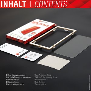 DISPLEX Panzerglas (10H, 2D) für Apple iPhone 12/12 Pro, Eco-Montagerahmen, kratzer-resistent