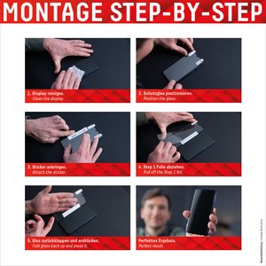 DISPLEX Smart Glass (9H) für Apple iPhone 13/13 Pro/14, Montagesticker, unzerbrechlich