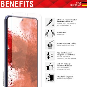 DISPLEX Smart Glass (9H) für Samsung Galaxy A52/A52(s) 5G/A53 5G, Montagesticker, unzerbrechlich