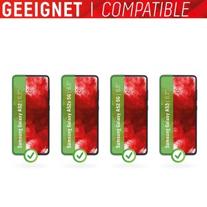 DISPLEX Smart Glass (9H) für Samsung Galaxy A52/A52(s) 5G/A53 5G, Montagesticker, unzerbrechlich