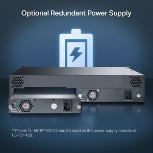 Omada 14-Slot Media Converter Chassis, Compatible with TP-Link's Media Converter (5VDC Input)