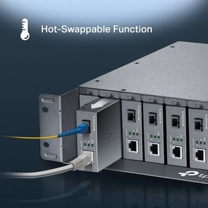 Omada 14-Slot Media Converter Chassis, Compatible with TP-Link's Media Converter (5VDC Input)