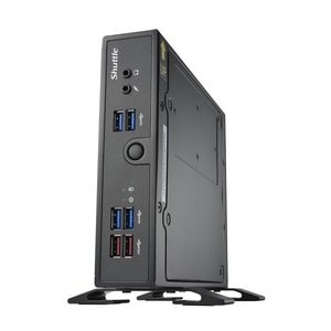 Shuttle XPC slim Barebone DS50U, Intel Celeron 7305, 2x LAN (1x 2.5Gbit ,1x 1Gbit), 1xCOM,1xHDMI,1xDP, 1x VGA, lüfterlos, 