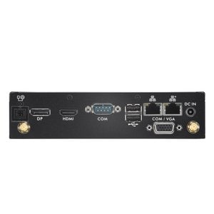 Shuttle XPC slim Barebone DS50U, Intel Celeron 7305, 2x LAN (1x 2.5Gbit ,1x 1Gbit), 1xCOM,1xHDMI,1xDP, 1x VGA, lüfterlos, 