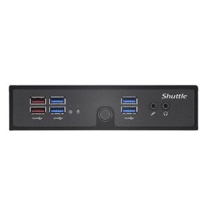 Shuttle XPC slim Barebone DS50U, Intel Celeron 7305, 2x LAN (1x 2.5Gbit ,1x 1Gbit), 1xCOM,1xHDMI,1xDP, 1x VGA, lüfterlos, 