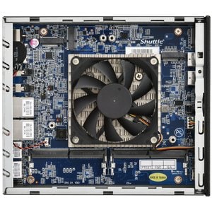 Shuttle Slim AI PC DN11H5 Intel Core Ultra 5 125H, Intel Arc graphics, 2xHDMI, 2x DP, 4x 2.5Gbit LAN, VESA, 24/7 Dauerbetr