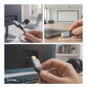 EFB Elektronik HDMI-21-00004. Kabellänge: 3 m, Anschluss 1: HDMI Typ A (Standard), Steckverbinder 1 Geschlecht: Stecker, A