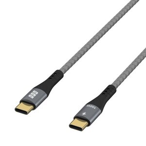 3M USB-C CABLE 100W PD E-MARK GRAY BRAIDED GOLD PD 3.0 5A