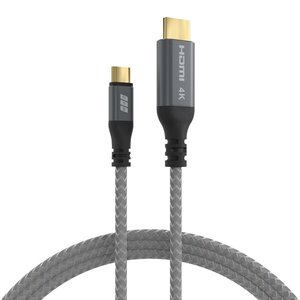 EFB Elektronik USB-HDMI-00001. Kabellänge: 1,8 m, Anschluss 1: USB Typ-C, Anschluss 2: HDMI. Stecker 1 Abmessungen (BxTxH)
