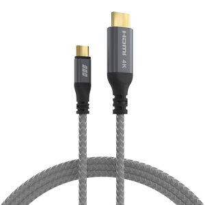 EFB Elektronik USB-HDMI-00001. Kabellänge: 1,8 m, Anschluss 1: USB Typ-C, Anschluss 2: HDMI. Stecker 1 Abmessungen (BxTxH)