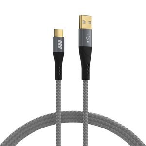 3M USB A-C CABLE 60W QC 3A 3M GRAY BRAIDED GOLD CONTACTS