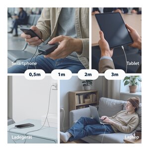 EFB Elektronik USB-CC-00002. Kabellänge: 1 m. Anschluss 1: USB C, Anschluss 2: USB C, USB-Version: USB 2.0, Max. Datenüber