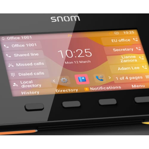 Snom D865 IP-Telefon - Schnurgebunden - Verkabelt/Kabellos - Wi-Fi, Bluetooth - Wandmontierbar, Desktop - Rotguss-Schwarz 