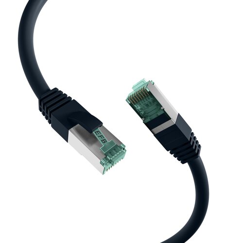 CAT6A SFTP RJ45 LSZH 3M BK 10GBit PATCH CABLE CU shielded